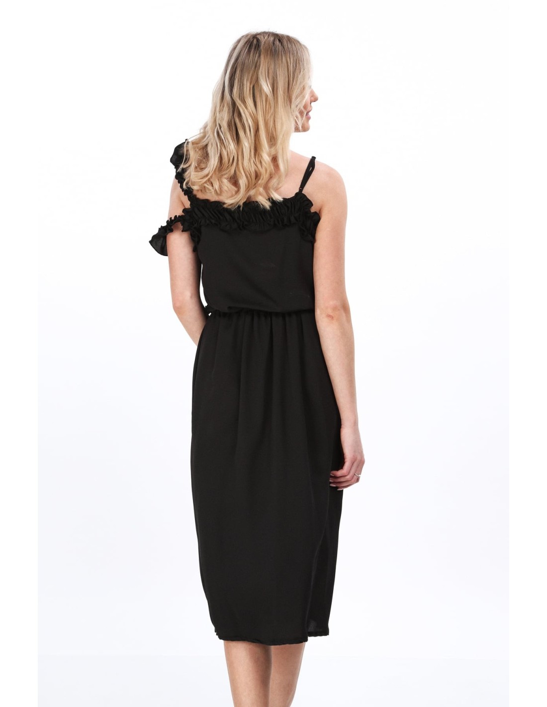 Schwarzes Trägerkleid für jeden Tag MP60354 – Online-Shop – Boutique